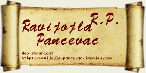 Ravijojla Pančevac vizit kartica
